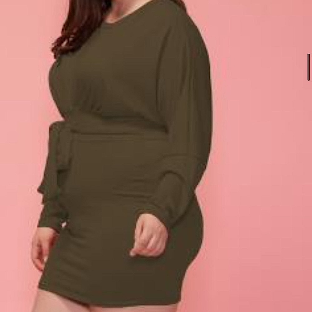 Army Green Mini Dress
